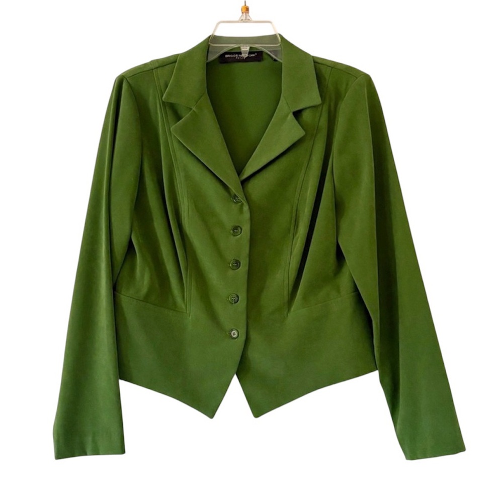 Briggs New York Women’s Green Tailored Button Down Blazer